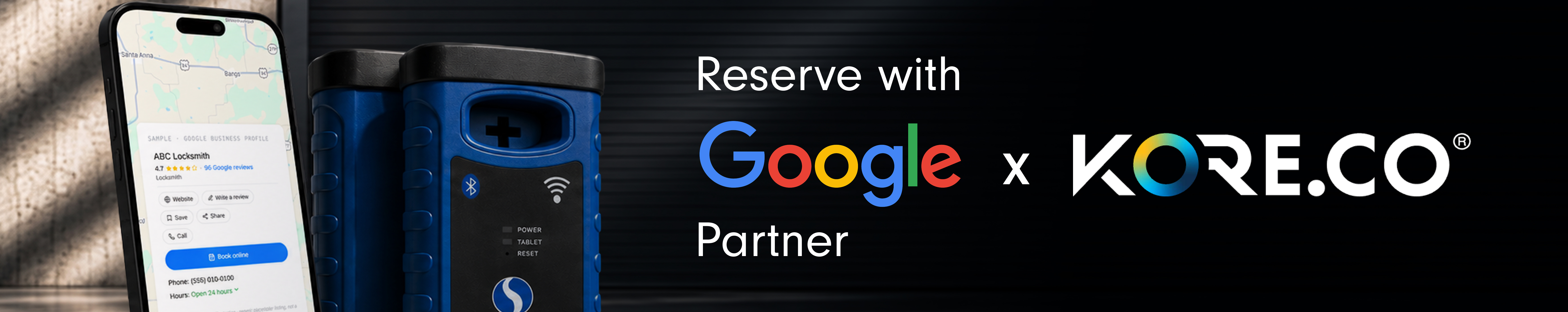 Google x Kore.co: Book Now button for locksmiths on Google Business Profile